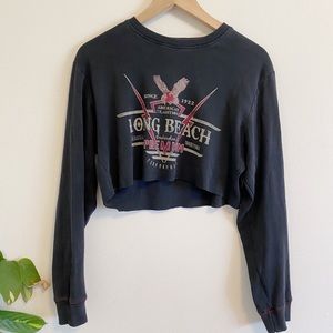 Premium brand long sleeve cropped shirt